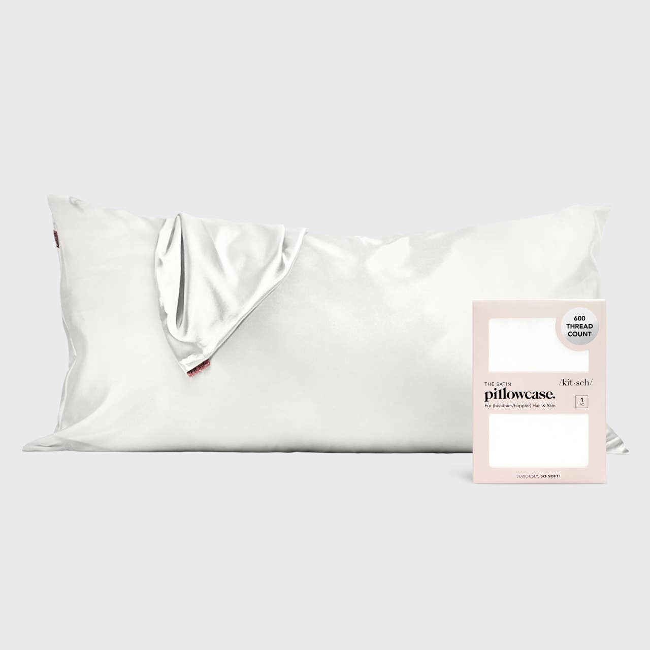 Ivory-King Satin Pillowcase