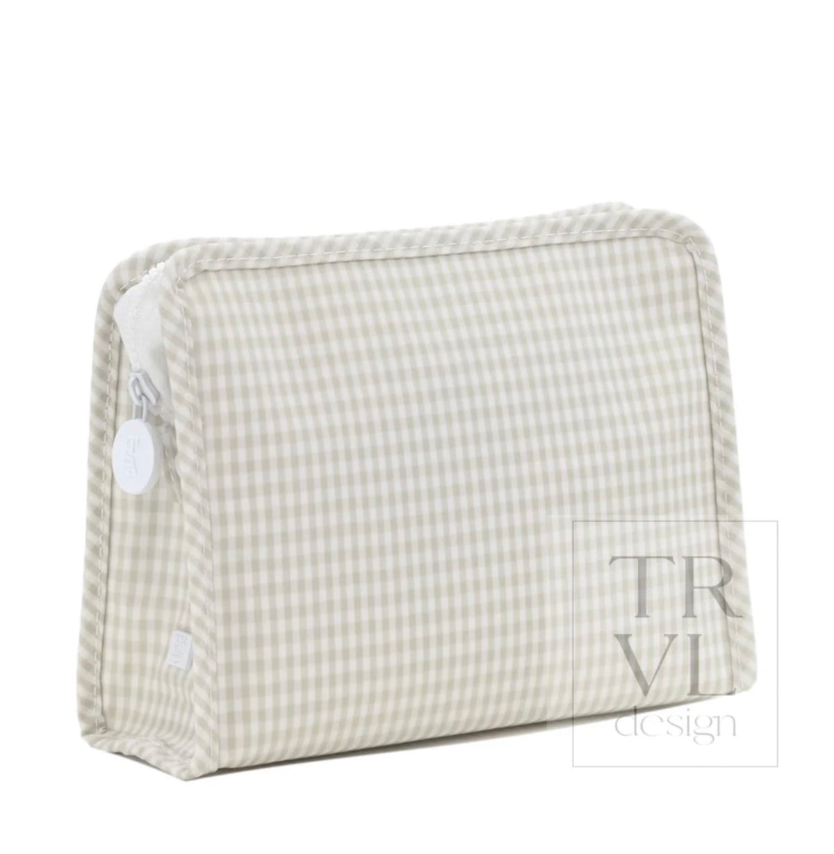 TRVL Medium Roadie-Gingham Pearl Grey