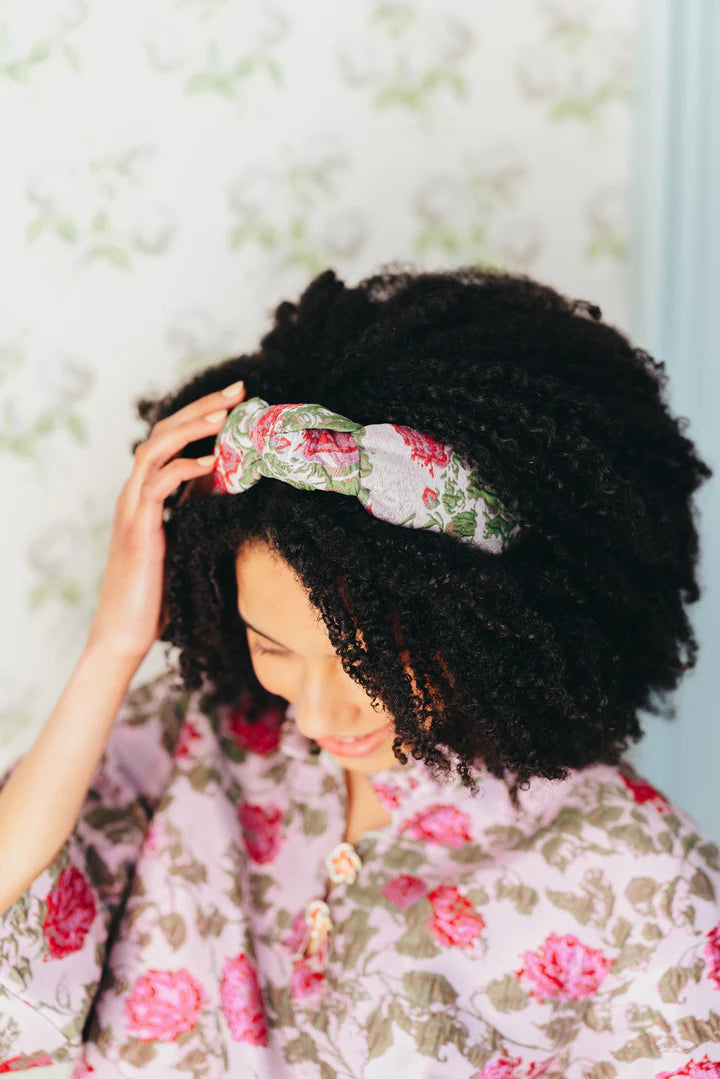 Lavender Roses Brocade Headband