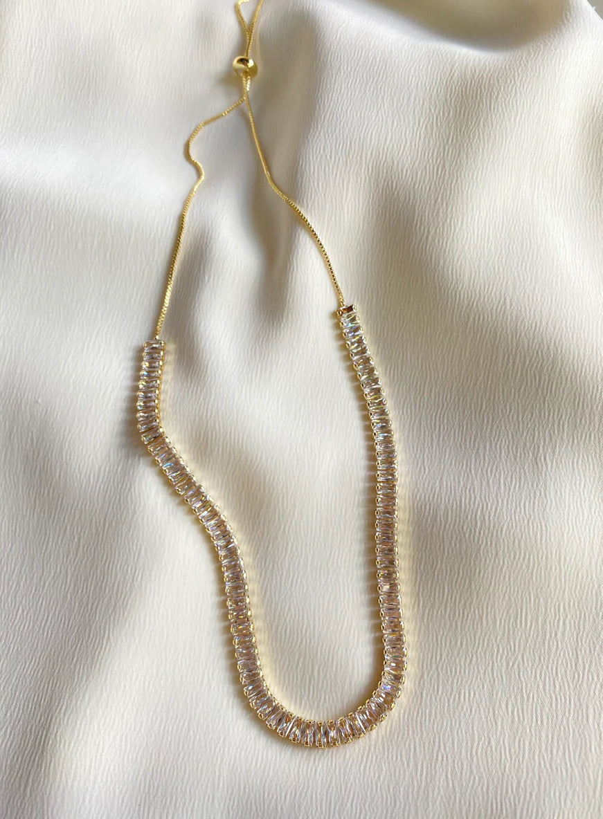 Gold Tennis Necklace
