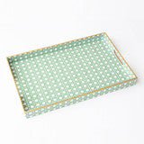 Green Cane Rectangular Tray