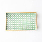 Green Cane Vanity Tray