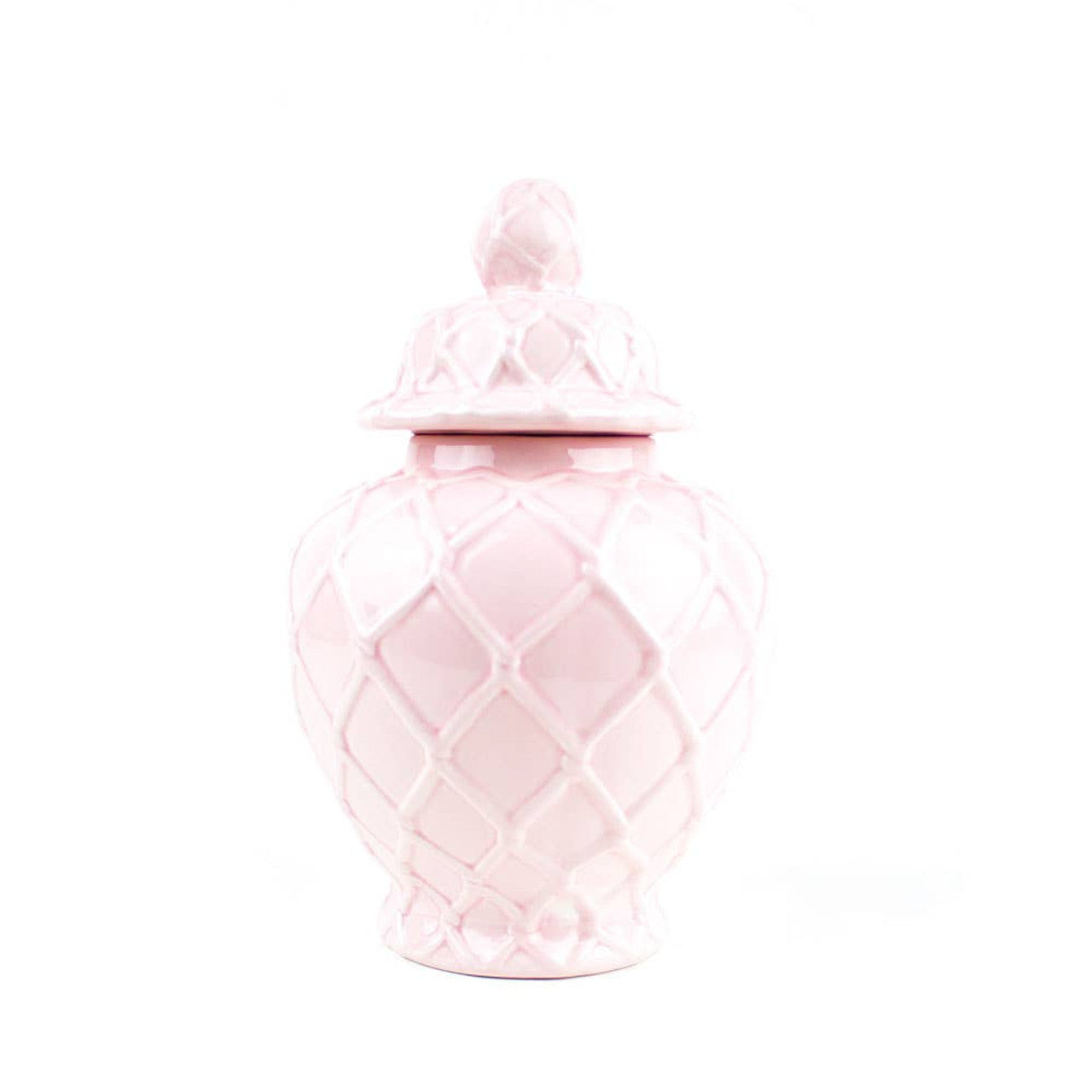 Pink Textured Ginger Jar - Extra Large