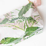 Natural Botanical Clear Coated Travel Cosmetic Case