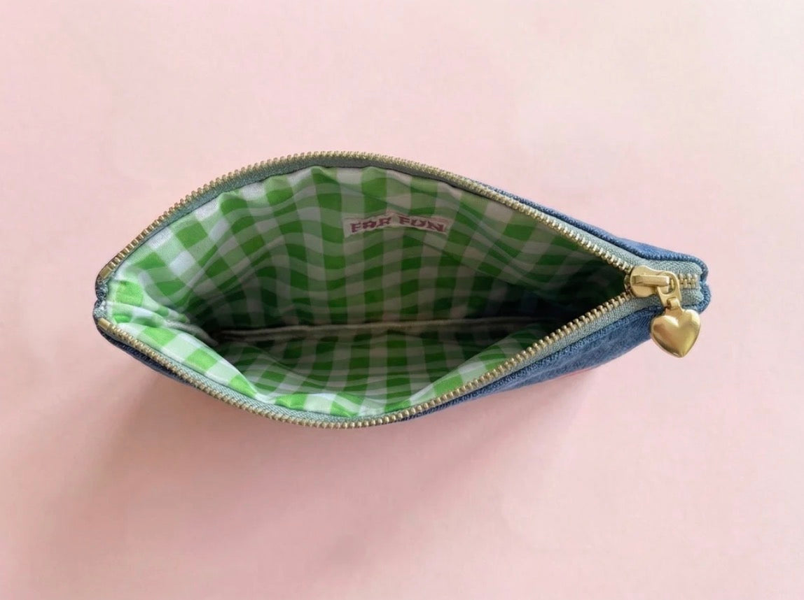Denim Bow Pouch
