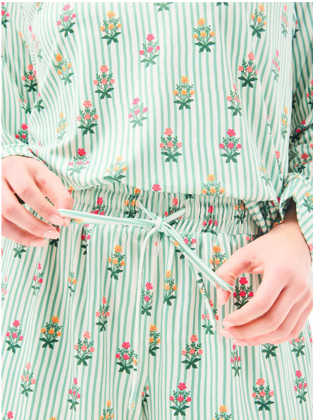 Annie Cottage Striped Pajama Set