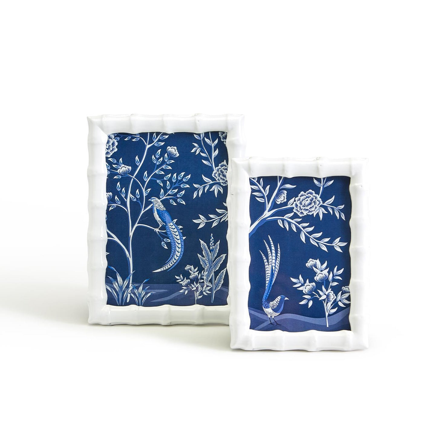White Faux Bamboo Frame