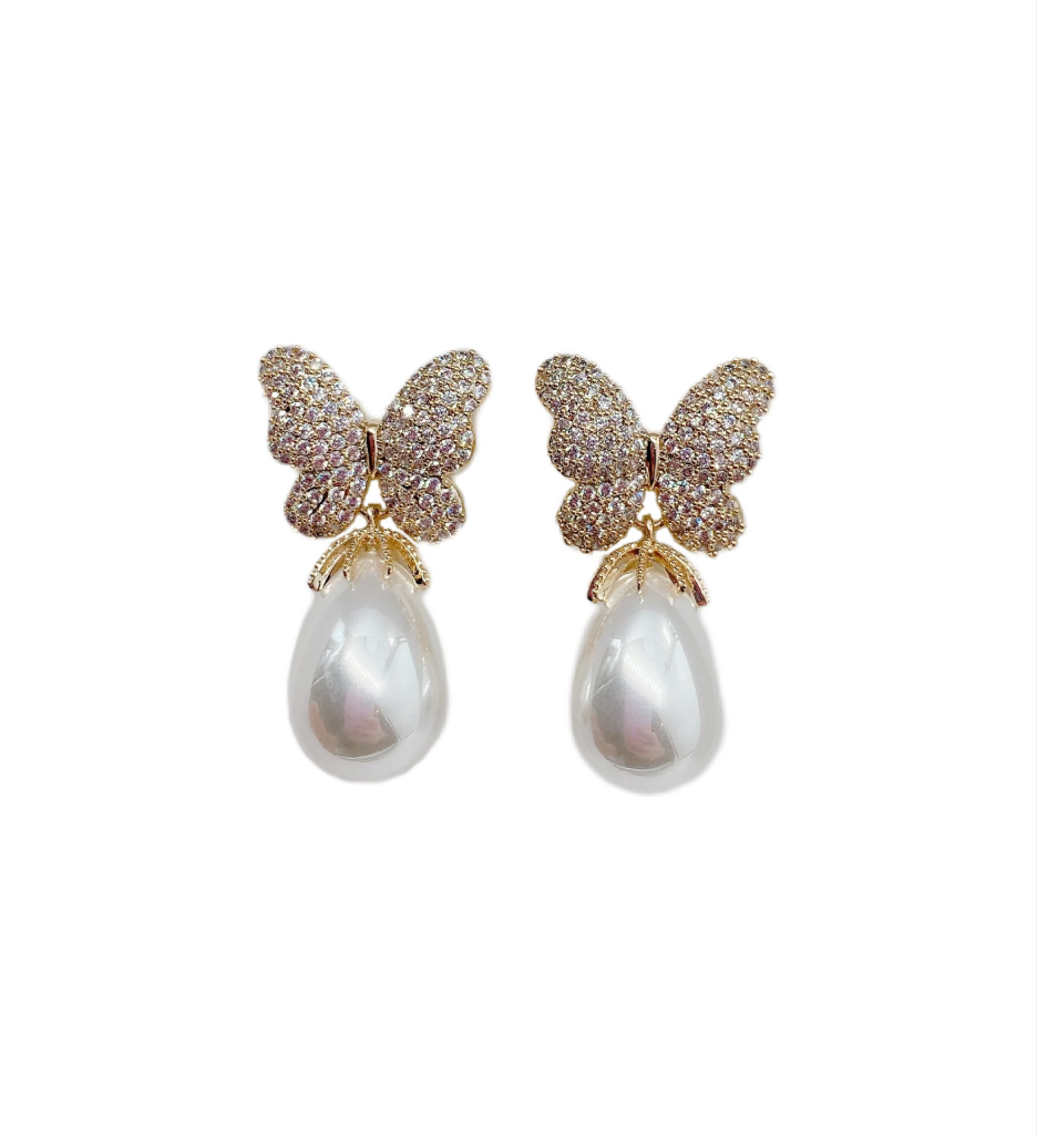 Butterfly Pearl Drop