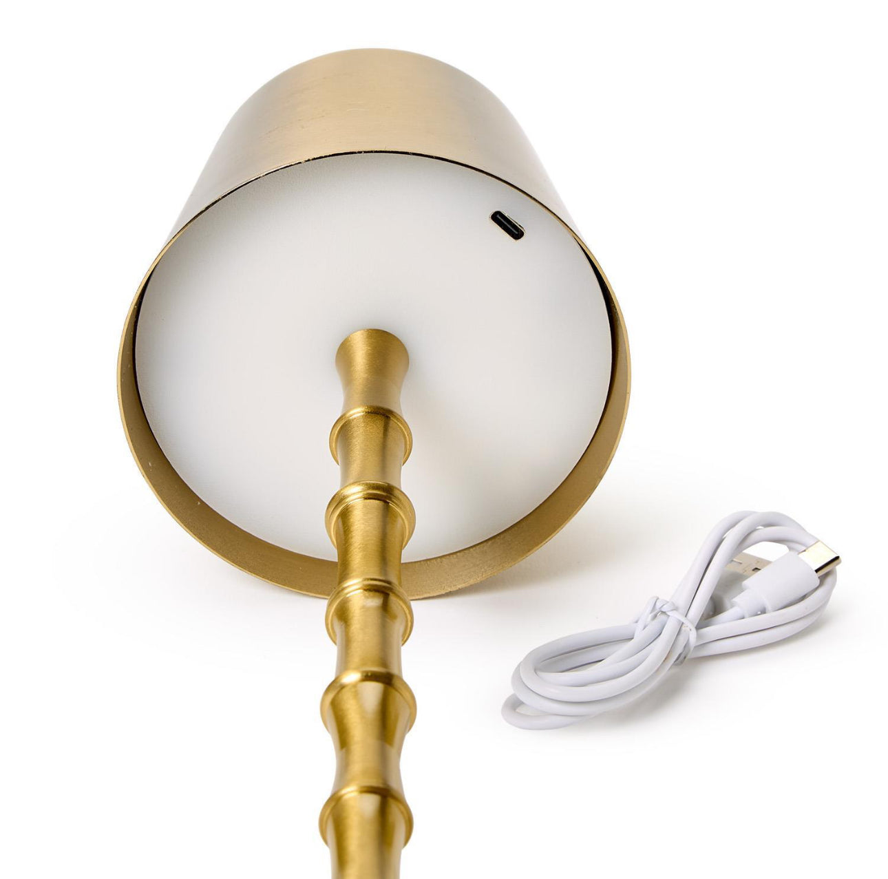 Gold Bamboo LED Portable Lamp