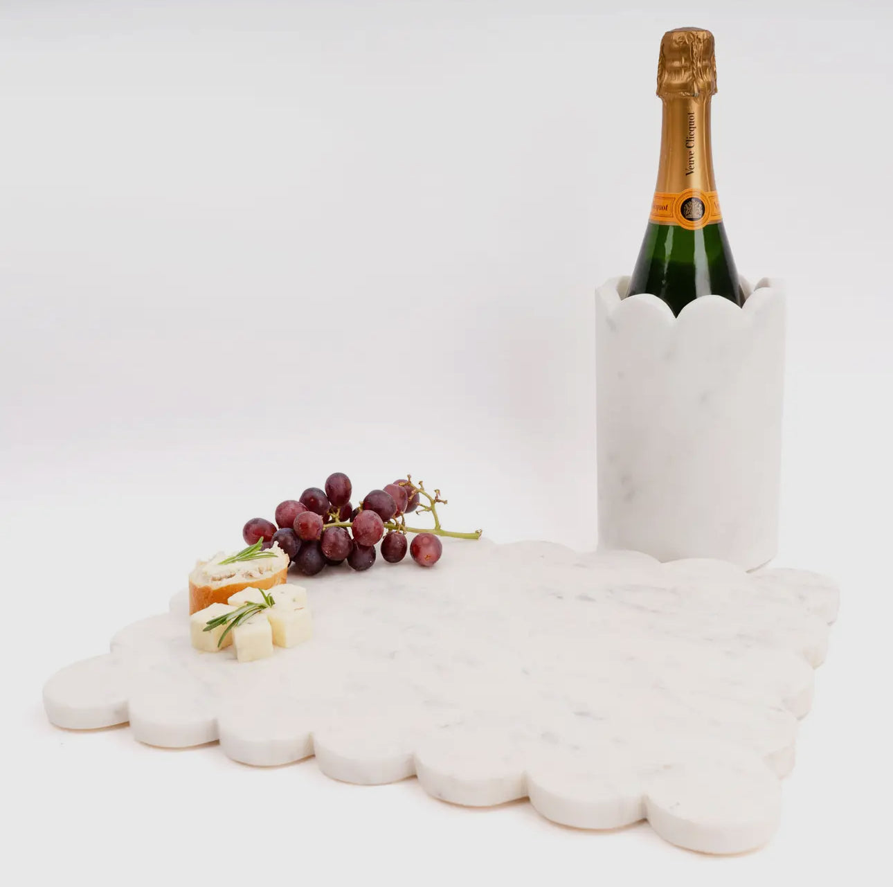 Marble Scalloped Wine Chiller