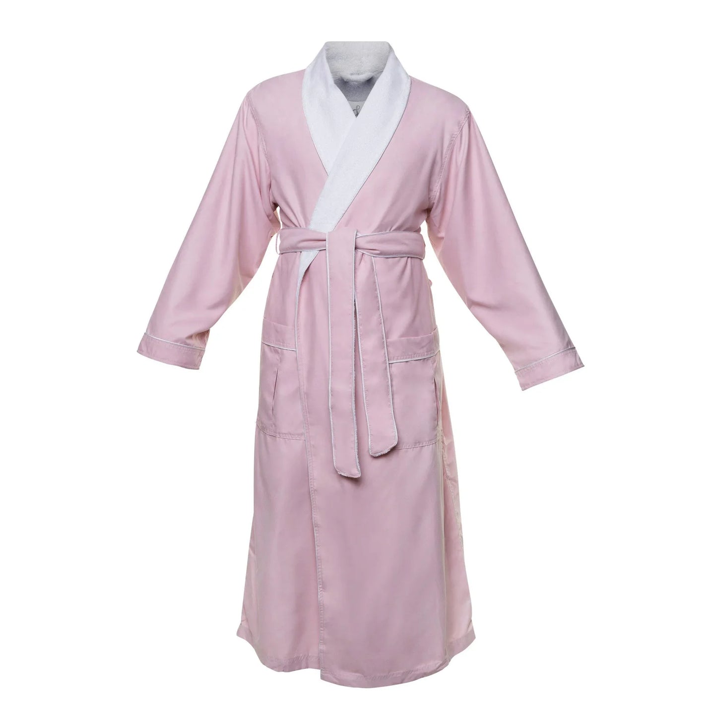Pink Microfiber Plush Robe with Minx Plush Lining