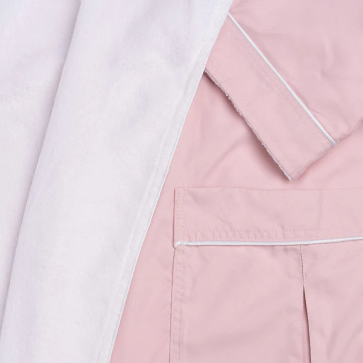 Pink Microfiber Plush Robe with Minx Plush Lining