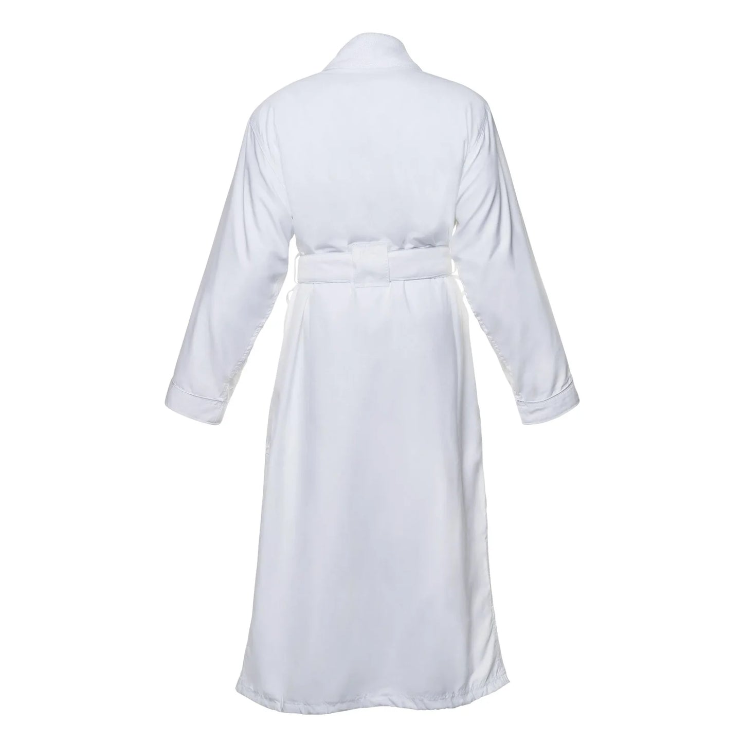 White Microfiber Plush Robe with Minx Plush Lining
