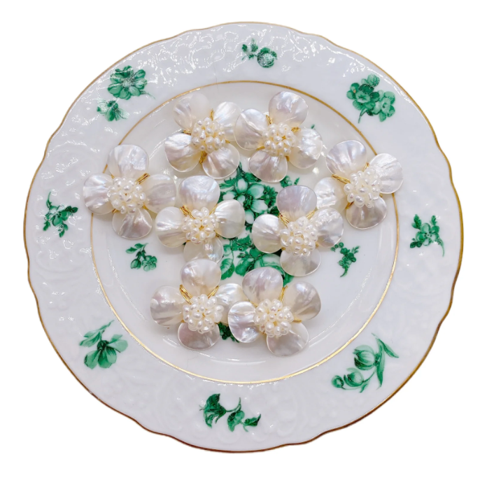 Cloverleaf Pearl Cluster Stud