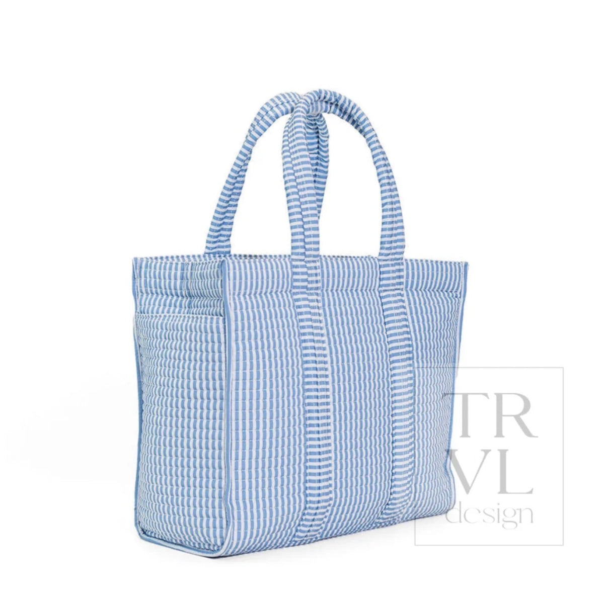TRVL Mini Go Go Tote-Pimlico Stripe Chambray