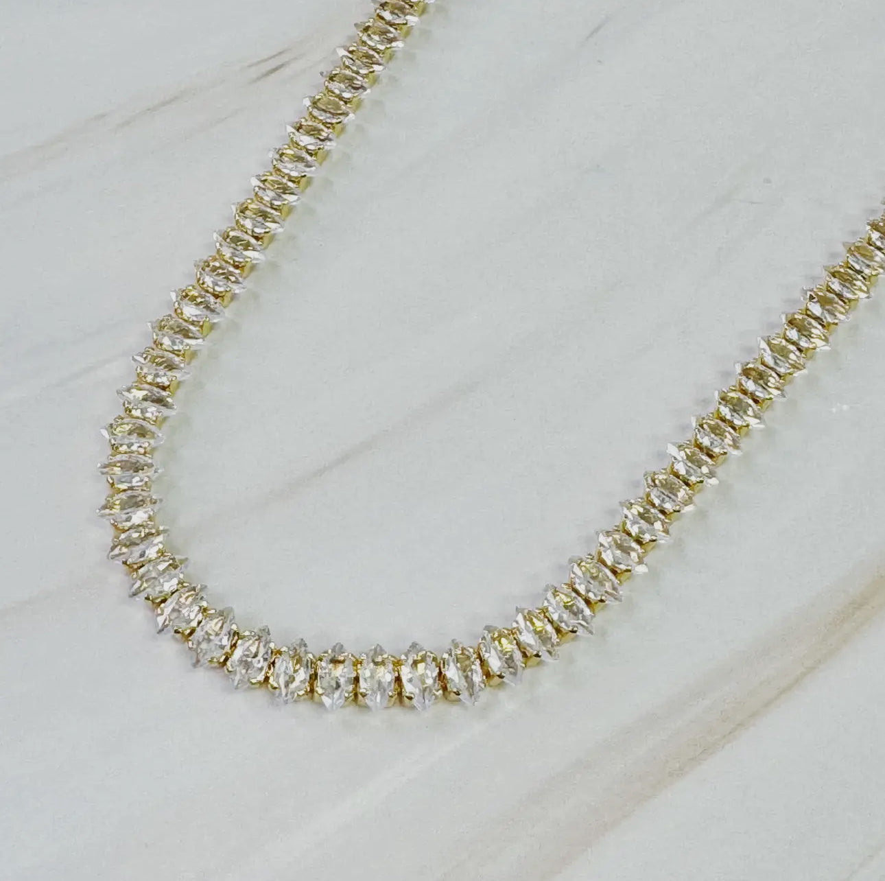 Marquise Tennis Necklace