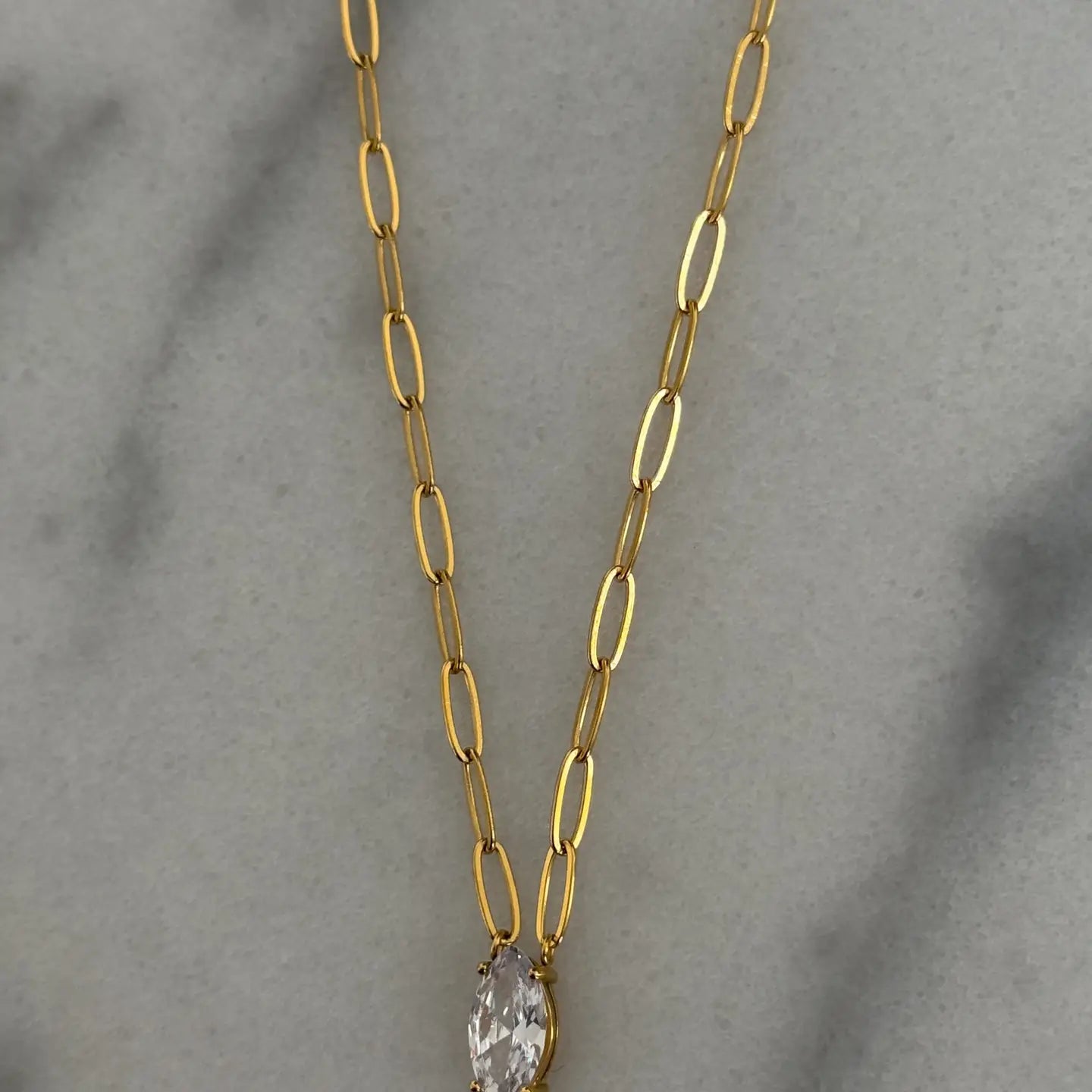 Gold + Diamond Pendant Necklace