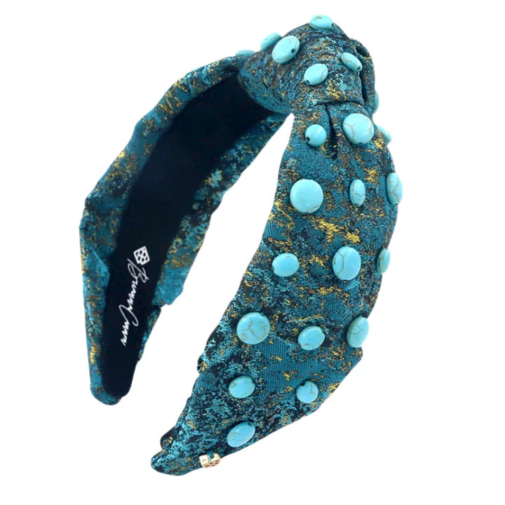 Turquoise & Gold Headband with Turquoise Stones
