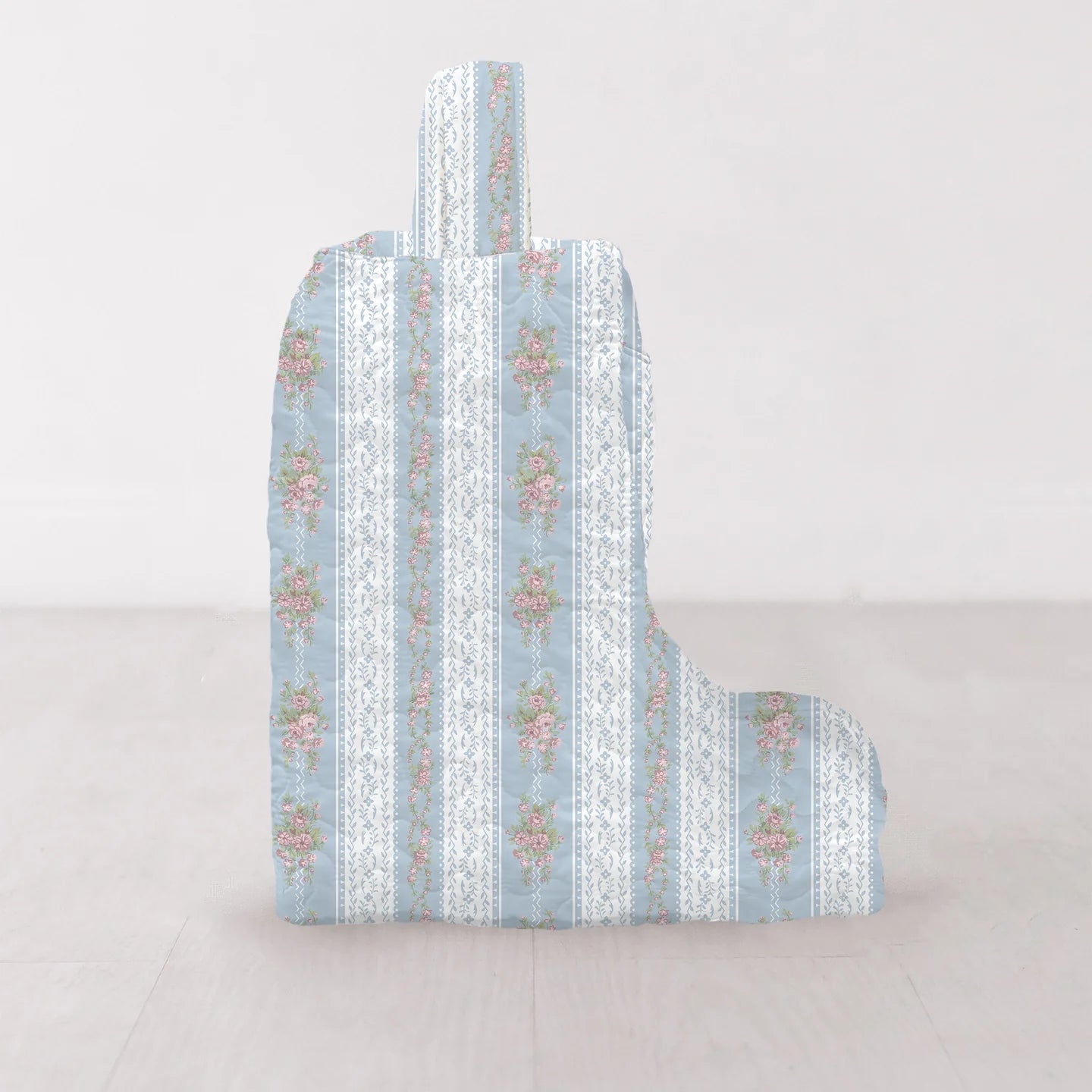 Bella Stripe Blue Quilted Boot Bag