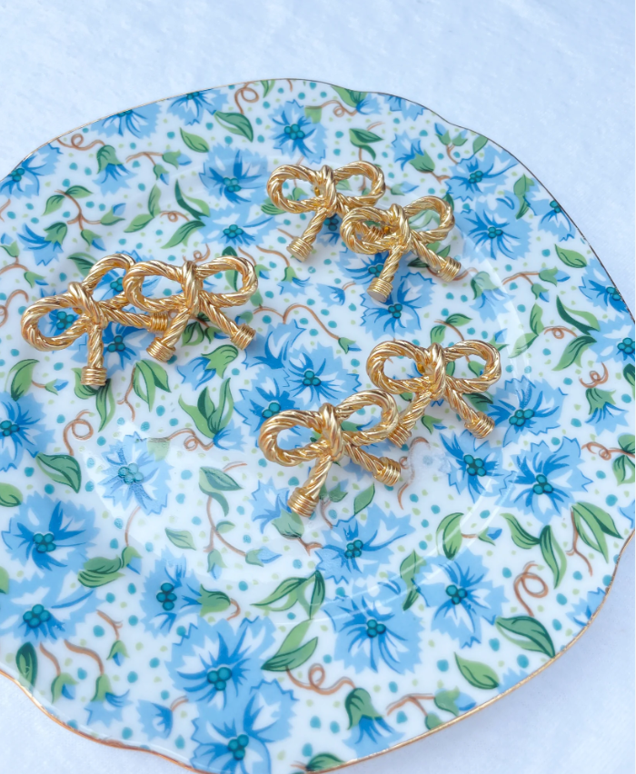 Katherine Gold Bow Stud