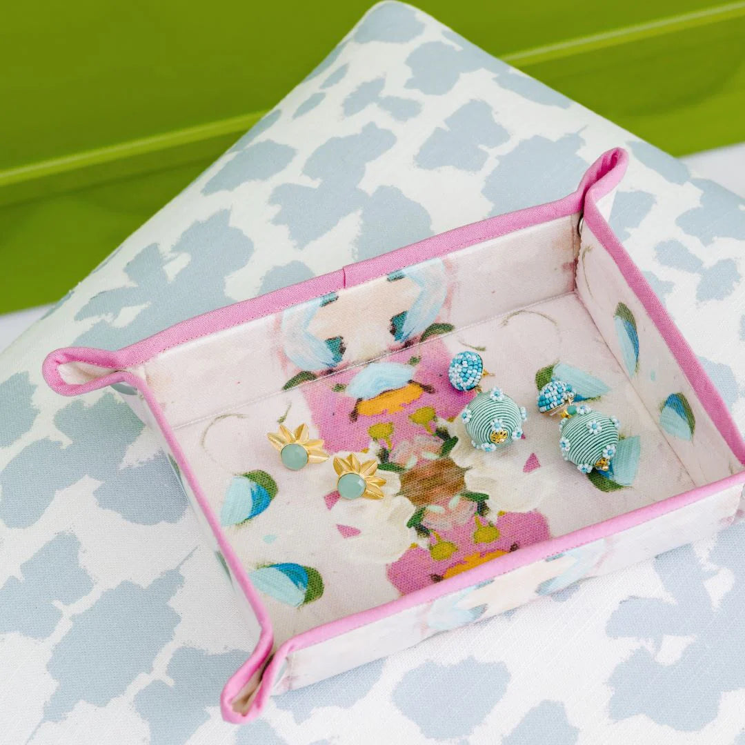 Monets Garden Pink Snap Tray