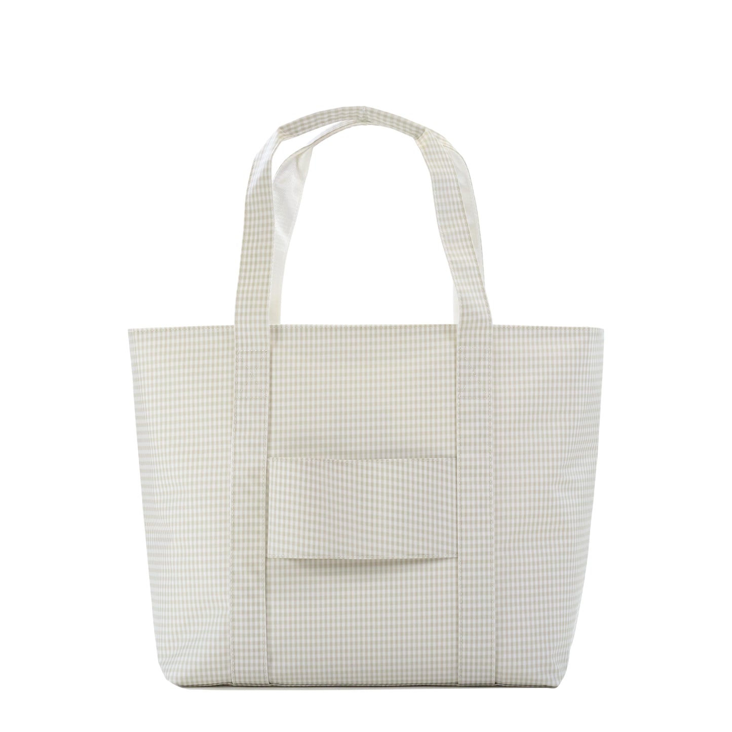 TRVL Jumbo Tote Gingham Pearl Grey