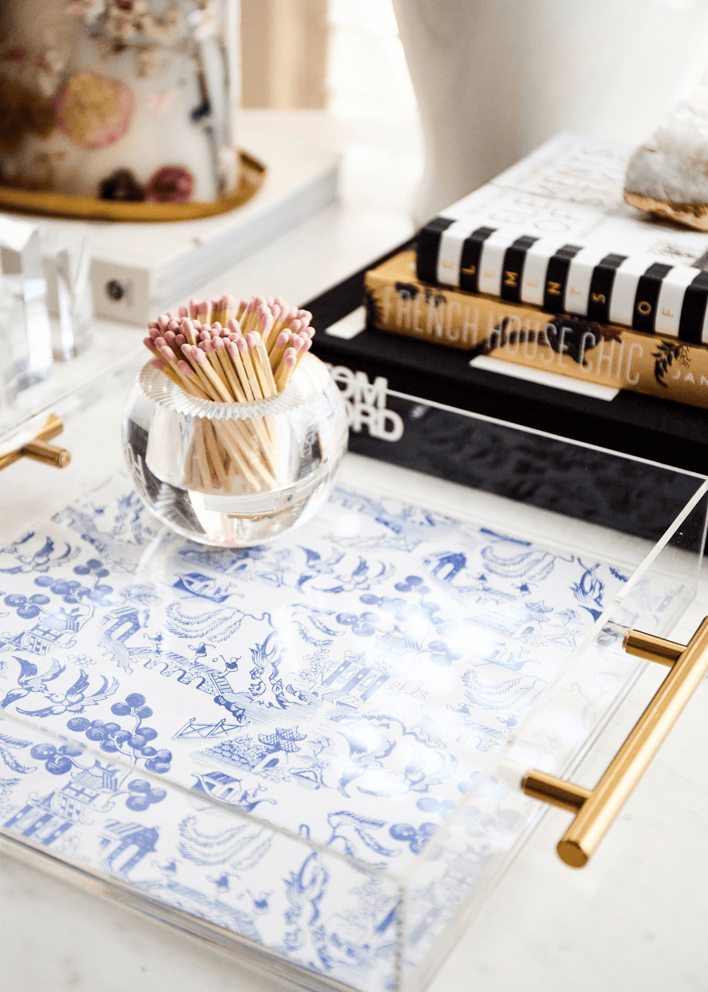 Chinoiserie Print Large Tray