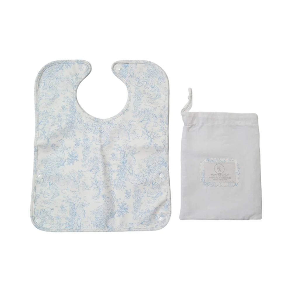 TRVL Best Bib Bunny Toile Blue