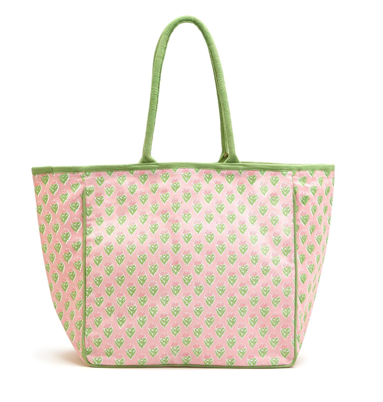 Floral Block Print Tote Bag