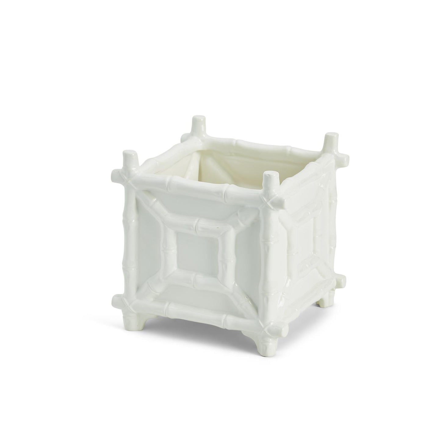 Hampton Faux Bamboo Cachepot - Ceramic