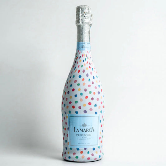 Colorful Dots Bottle Wrap-Prosecco Edition