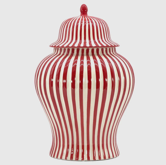 Candy Cane Striped Vase