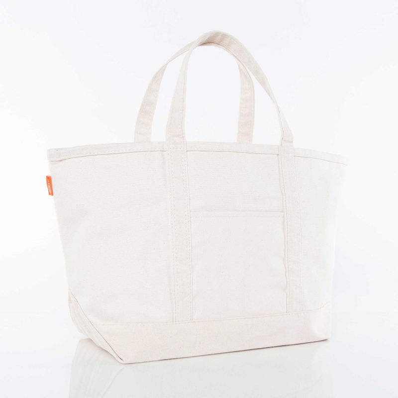 Natural Canvas Tote-Large