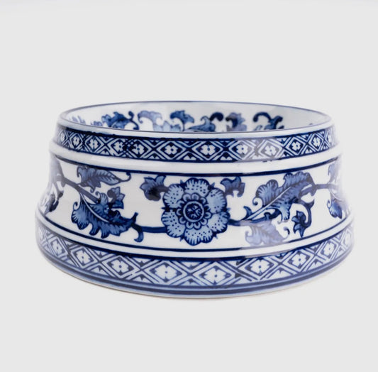 Blue Chinoiserie Dog Bowl - Large