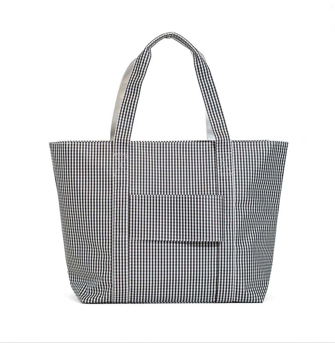 TRVL Jumbo Tote-Gingham Black