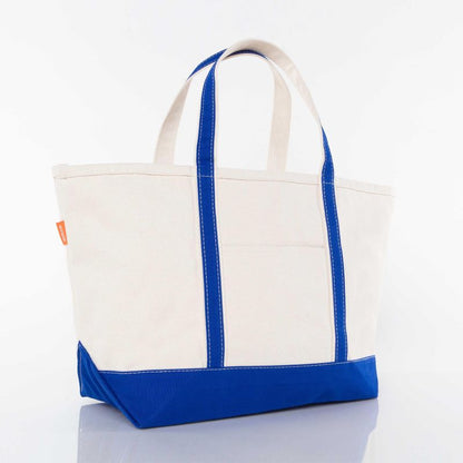 Royal Blue Canvas Tote-Large