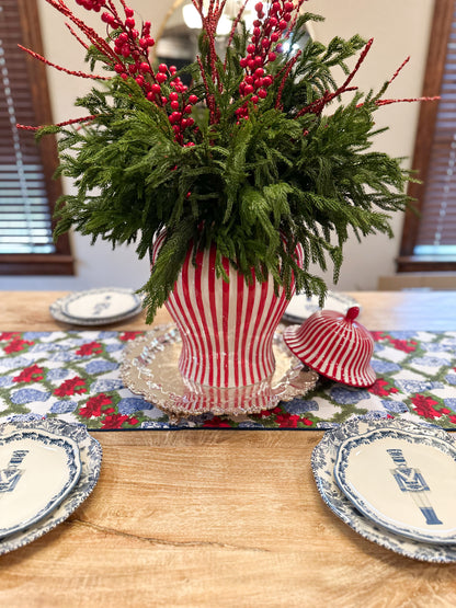 Candy Cane Striped Vase