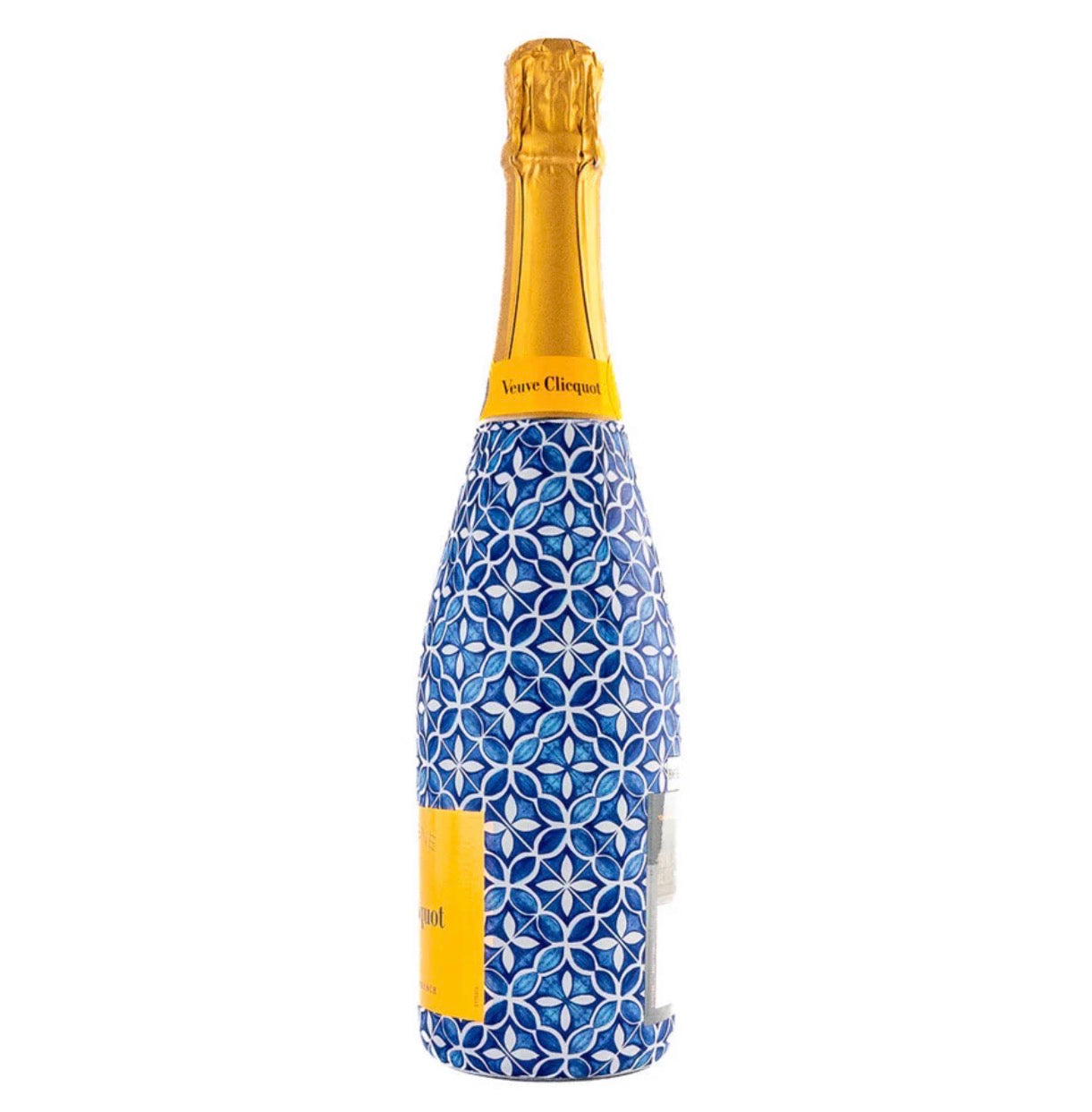 Blue and White Tile Bottle Wrap-Champagne Edition