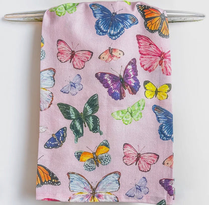 Pink Butterfly Towel