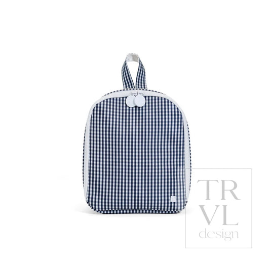 TRVL Bring It Lunch Bag-Gingham Navy