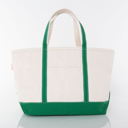 Green Canvas Tote-Large