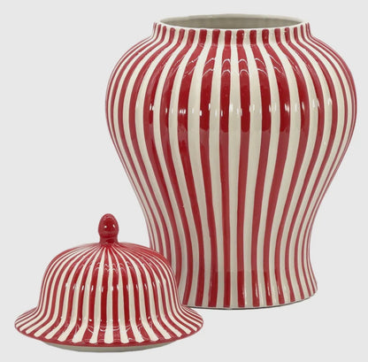 Candy Cane Striped Vase