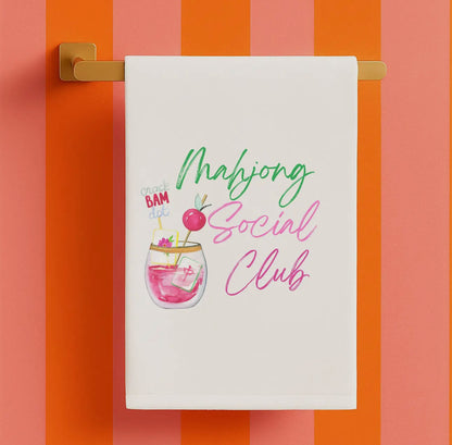Mahjong Social Club Tea Towel