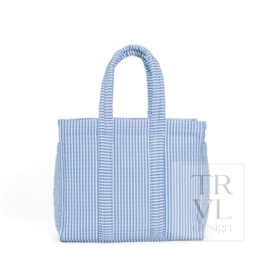 TRVL Mini Go Go Tote-Pimlico Stripe Chambray
