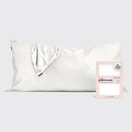 Ivory-King Satin Pillowcase