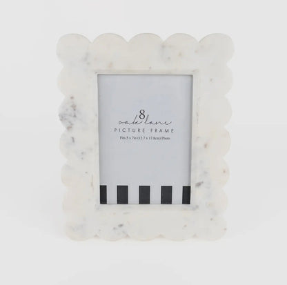 Marble Scalloped Picture Frame
