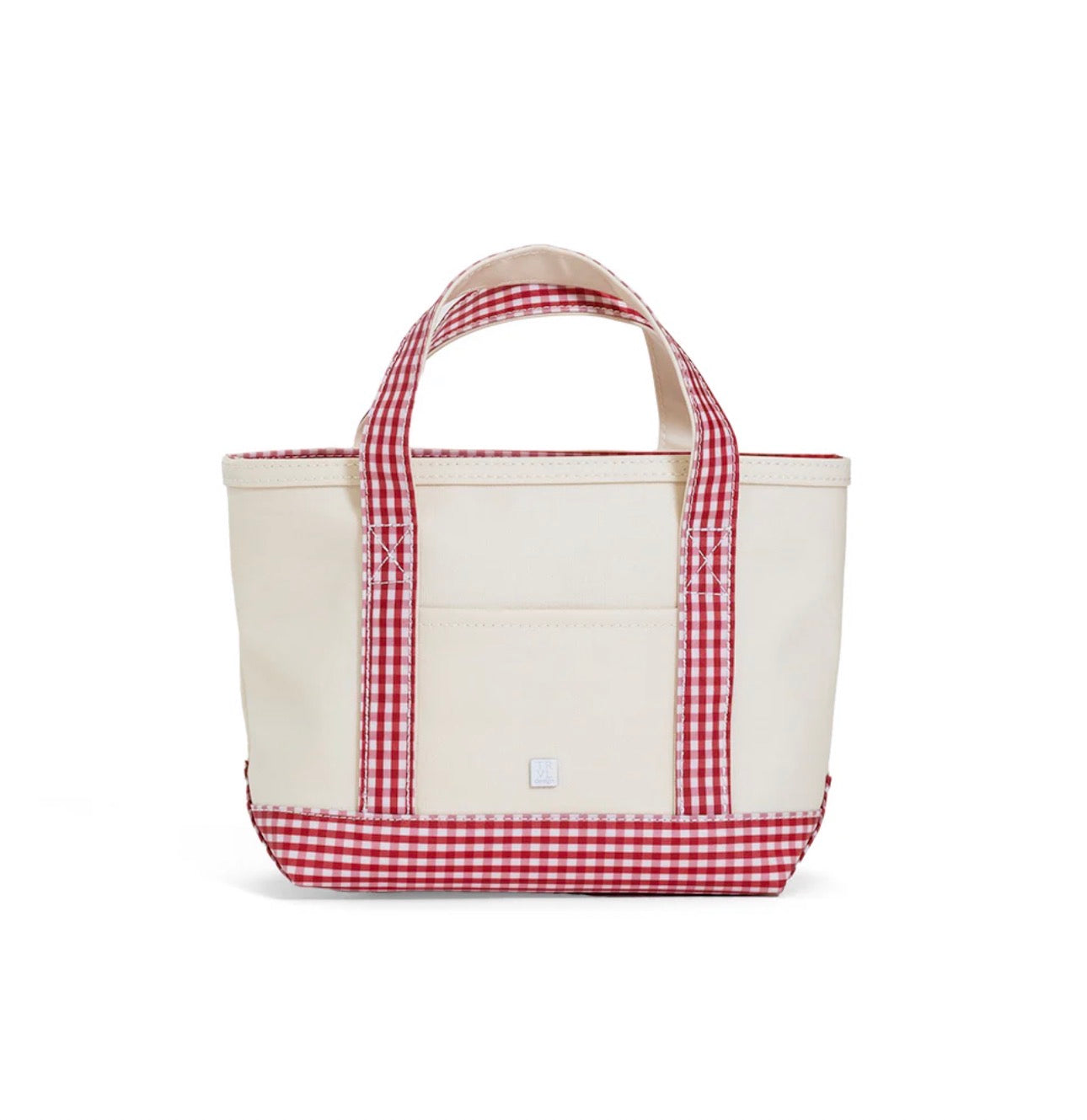 TRVL Mini Tote-Coated Canvas Red Gingham