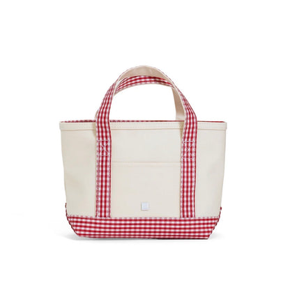 TRVL Mini Tote-Coated Canvas Red Gingham