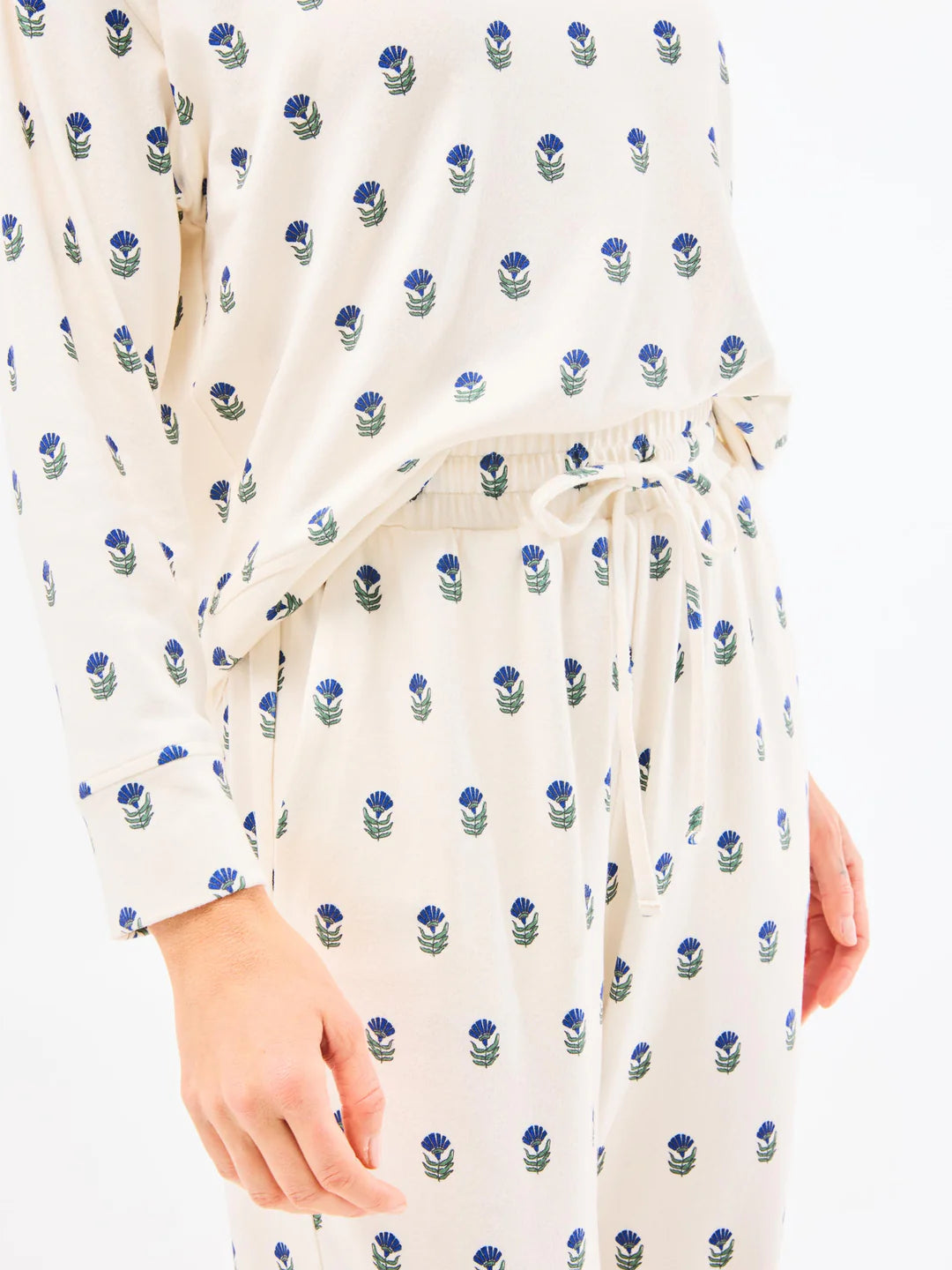 Sophie Jogger Pant Set-Floral Foulard Navy