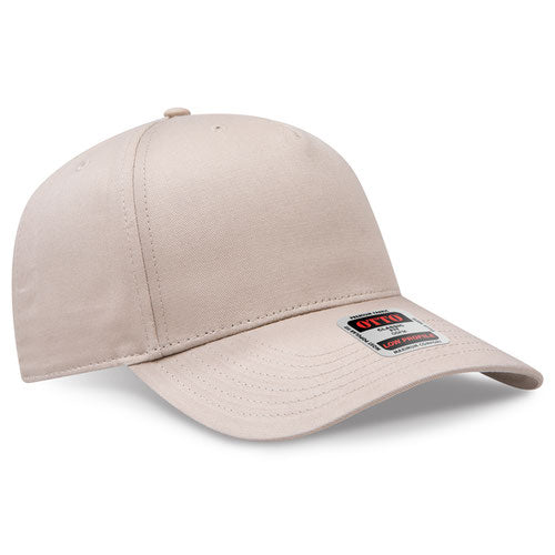 Khaki 5 Panel Low Profile Baseball Cap